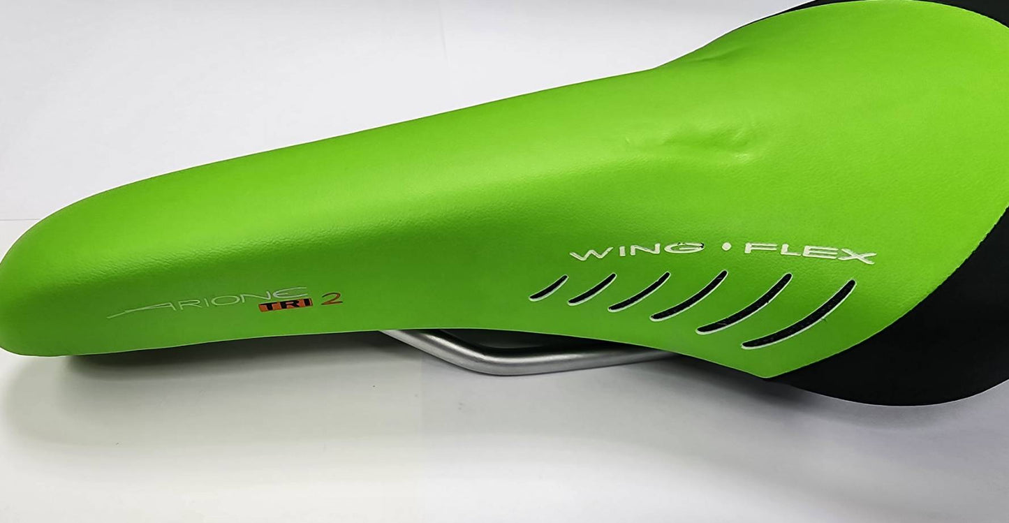 Fizik Arione Tri 2 Saddle Wing Flex Manganese Rail Black/Green