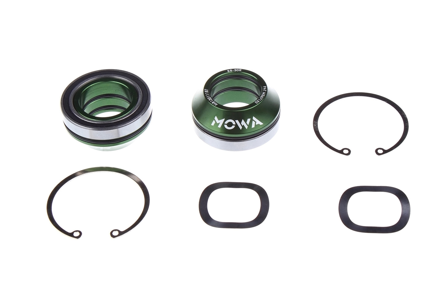 MOWA Road MTB Bicycle BB30 Bottom Bracket to Shimano 24mm BB Adapter Green