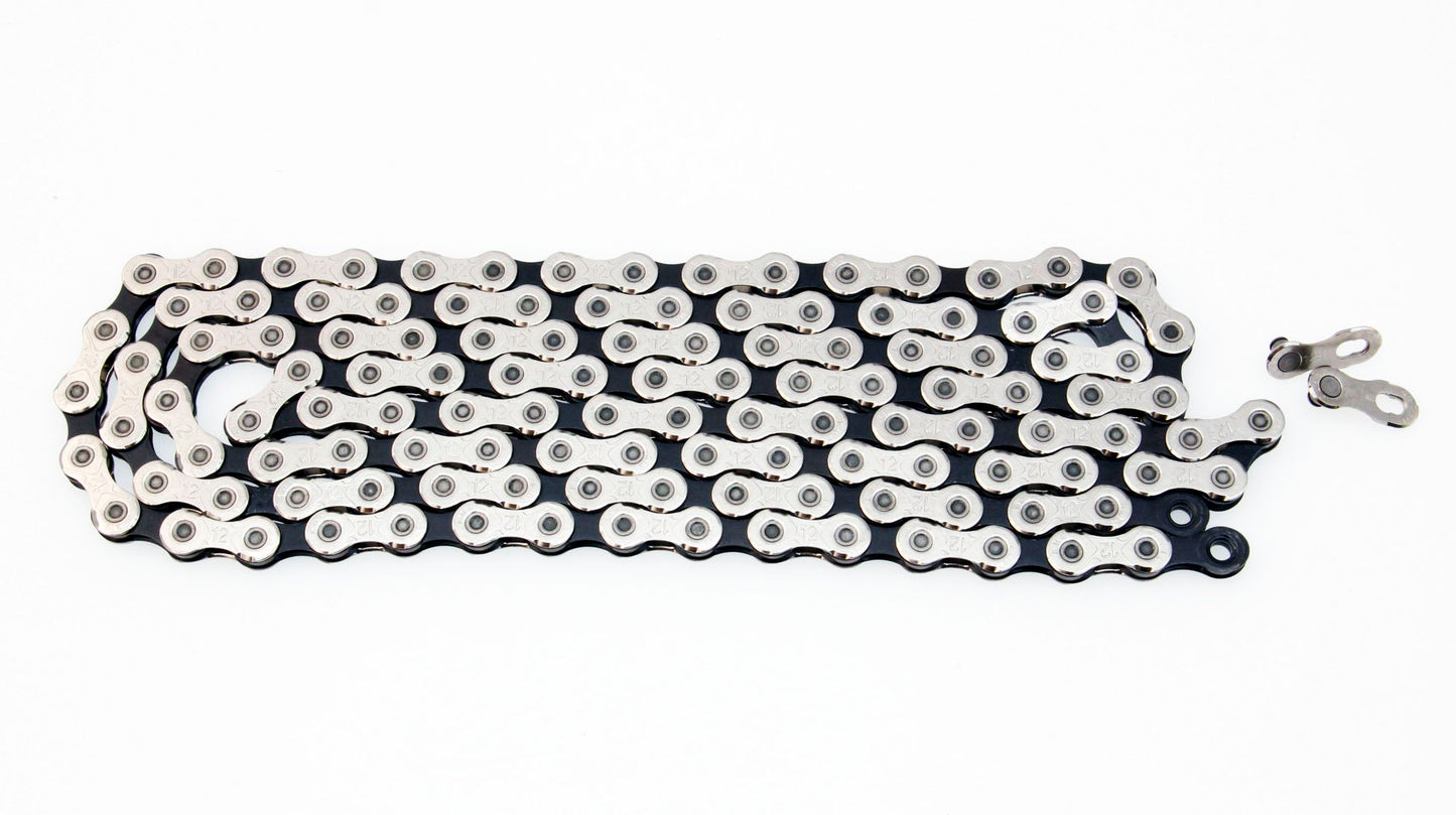 KMC X12 Road MTB 12-Speed Bicycle Chains for Shimano/Campy/Sram use Black&Silver