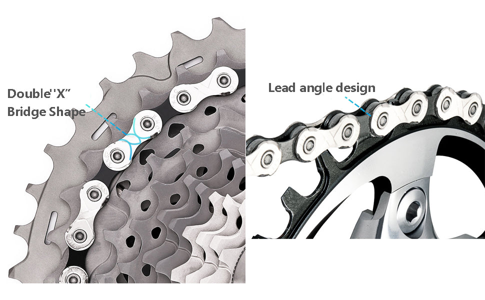 KMC X12 Road MTB 12-Speed Bicycle Chains for Shimano/Campy/Sram use Black&Silver