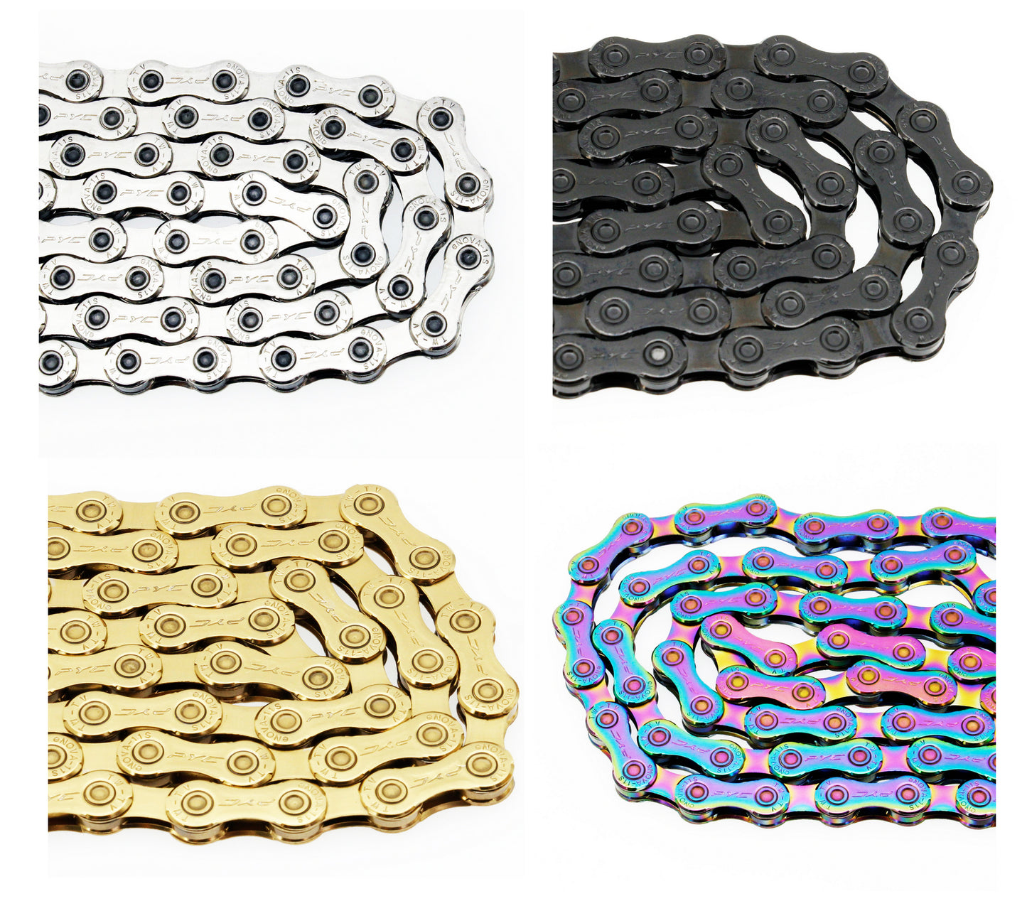 SwishTi E11 eBike 11-Speed Bicycle Chains 138L for Shimano/Bocsh etc.use Black/Gold/Silver/Rainbow