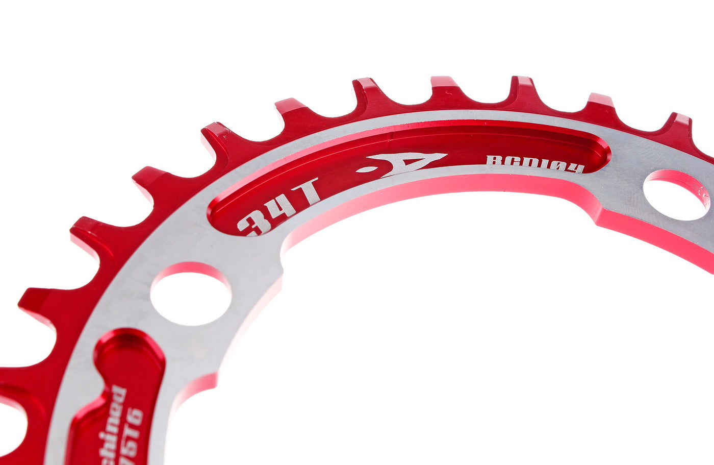 Aerozine XONE 11-Speed MTB eBike Bicycle Narrow-Wide Chainring 34T Red color