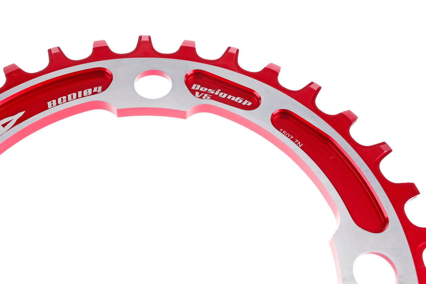 Aerozine XONE 11-Speed MTB eBike Bicycle Narrow-Wide Chainring 34T Red color