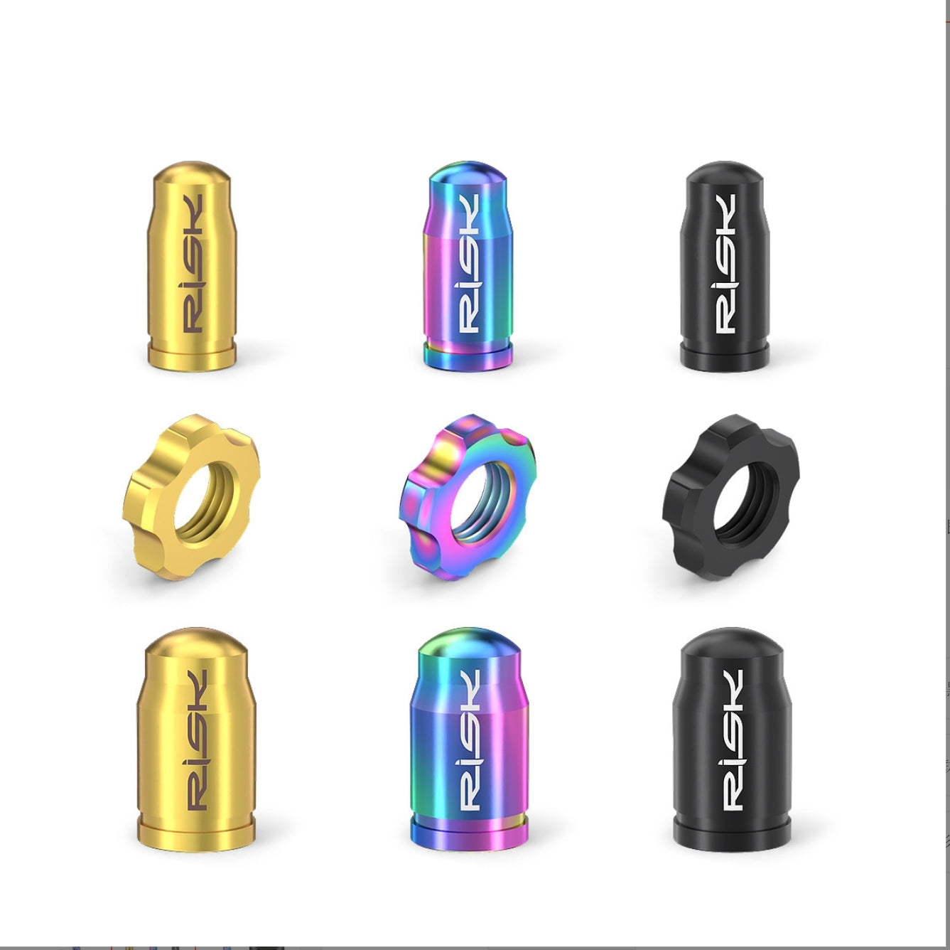 SwishTi Road Mountain eBike Bicycle Bike Titanium Presta French Valve Caps