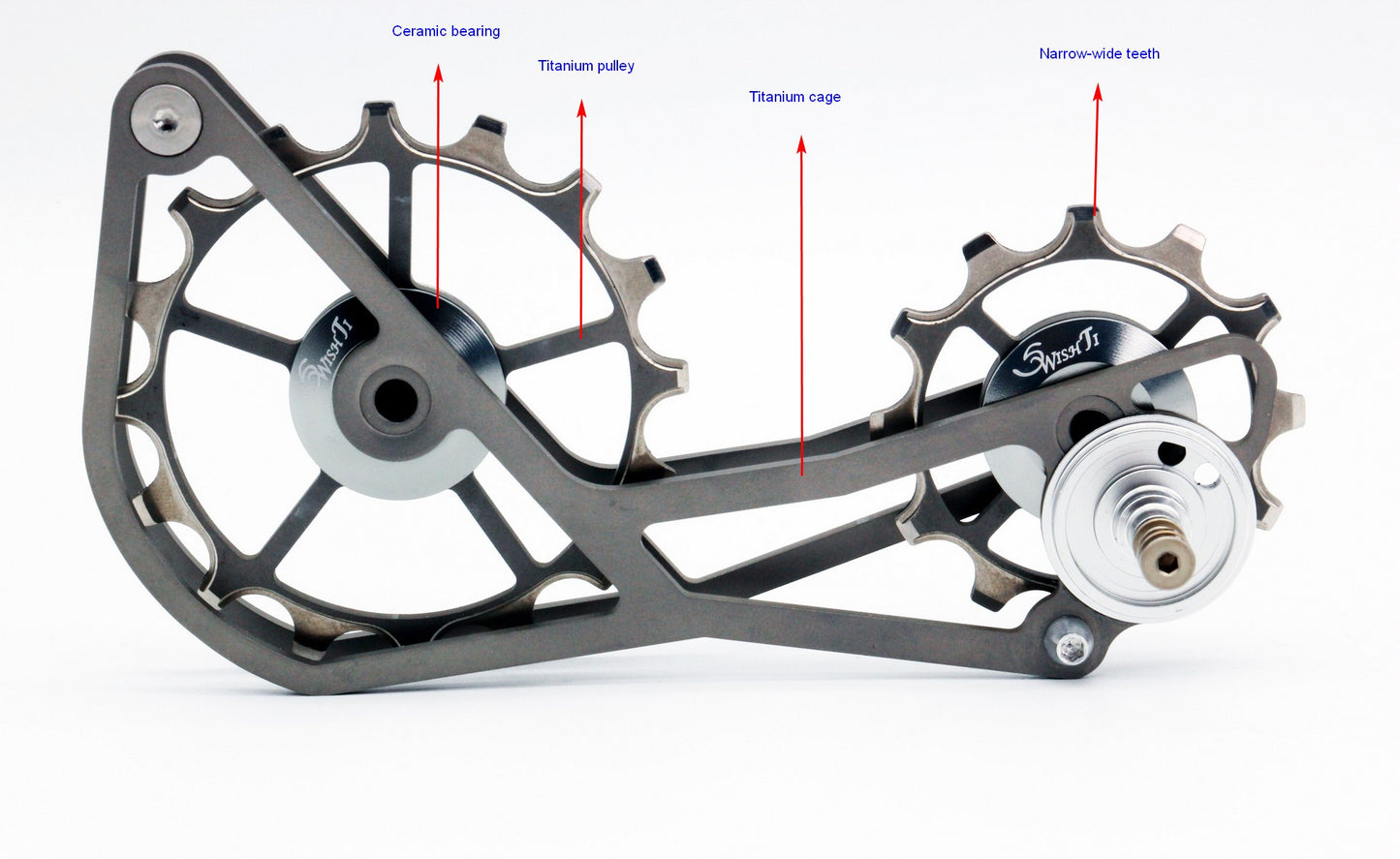 SwishTi Road Bicycle Titanium Ceramic Oversized Pulley&Cage for 11s Sram eTap