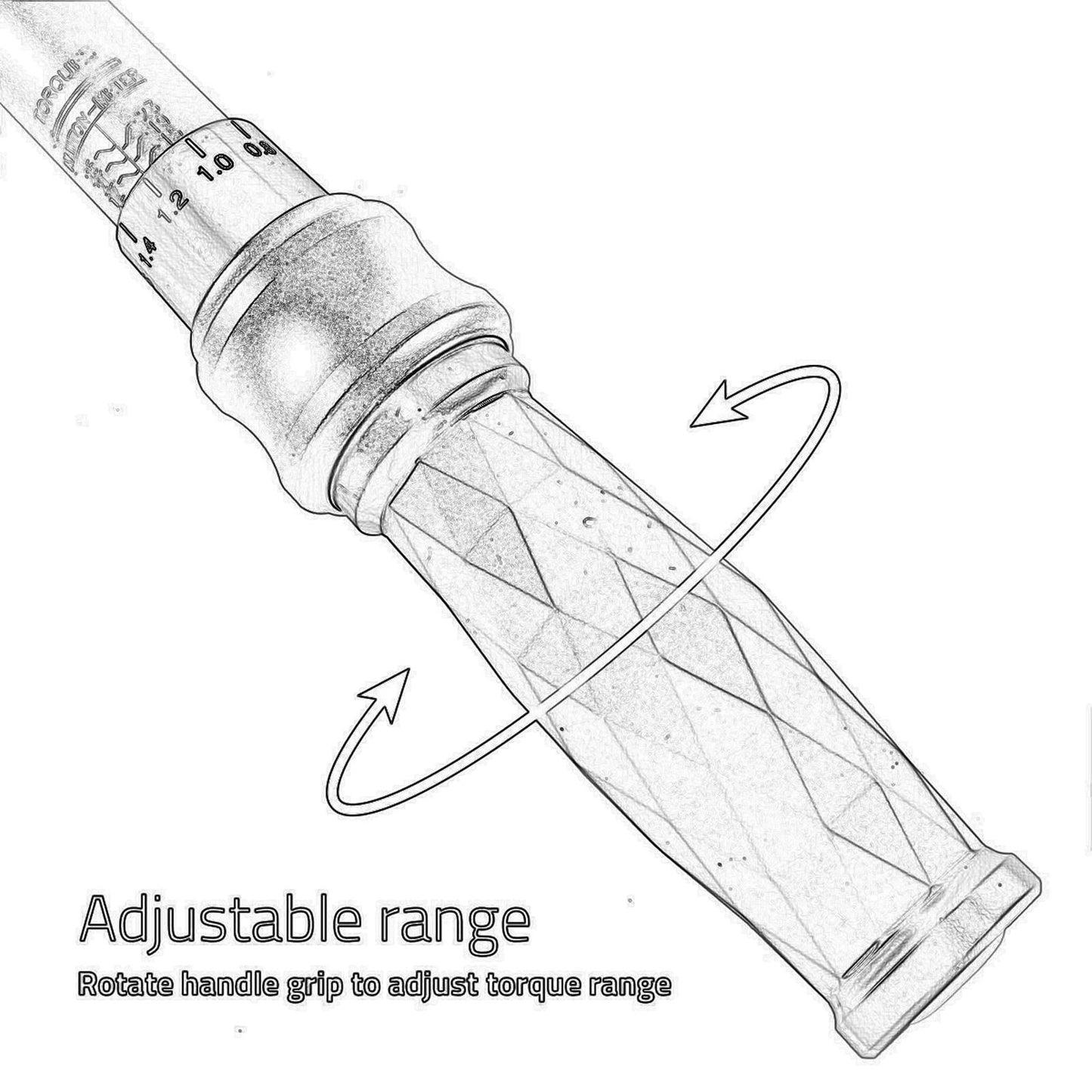 SwishTi Bicycle Diamond-grip Torque Wrench Bike Tool Set 1-25 NM 1/4" Drive / Bits Set included