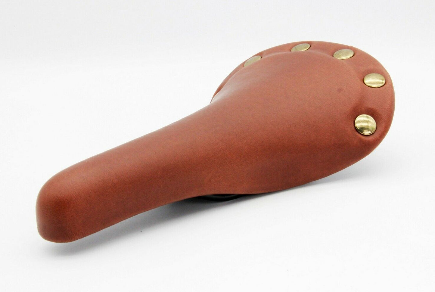 Velo Retro Road Fixie E-Bike Cycling Saddle Comfort Seat w/Rivets Honey-color