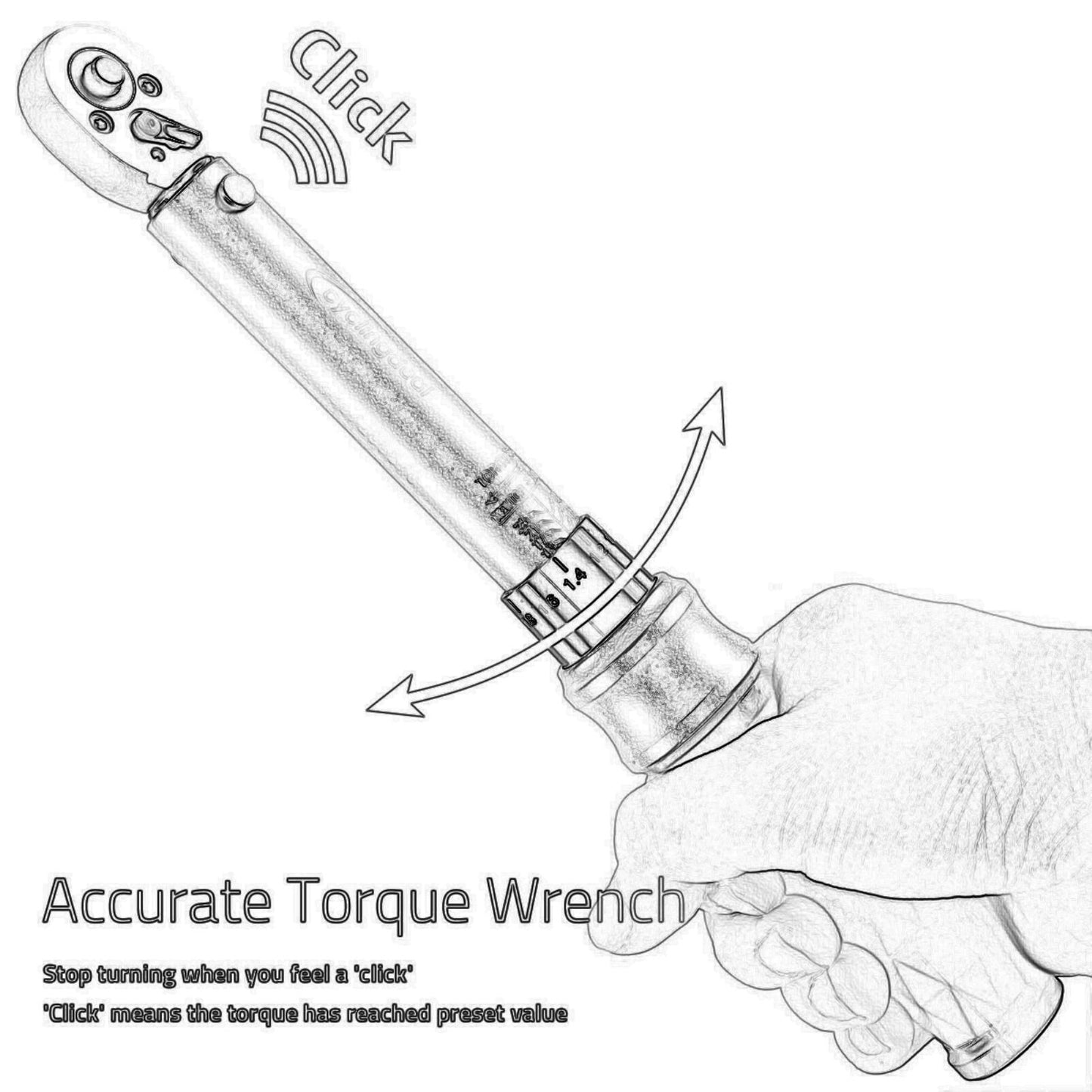 SwishTi Torque Wrench Tool Diamond-grip 1-25 Nm for Bicycle/Automotive/Home use