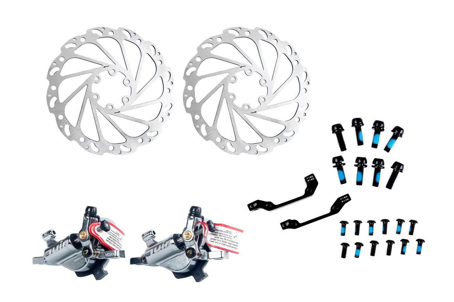 Juin Tech M1 Mountain E-bike Bicycle Hydraulic Disc Brake Rotor Caliper Set