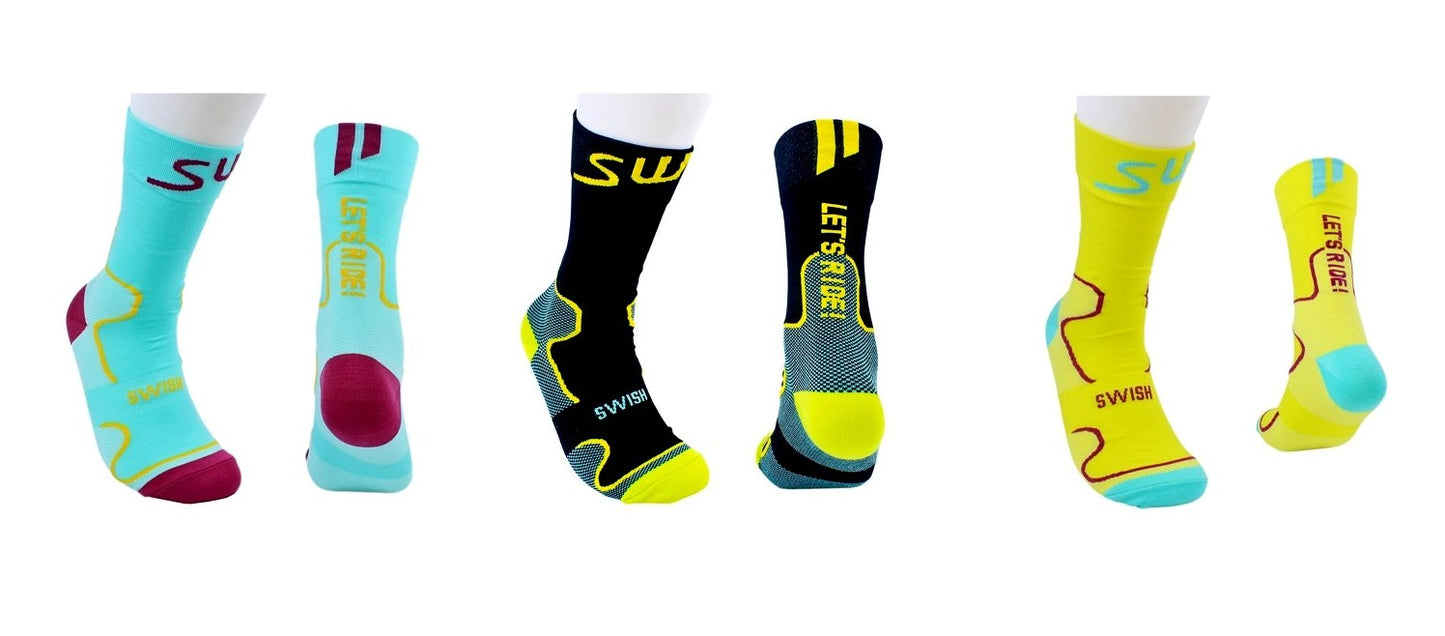 Swish Race Sport Socks for Cycling/Jogging/Hiking use